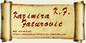 Kazimira Faturović vizit kartica